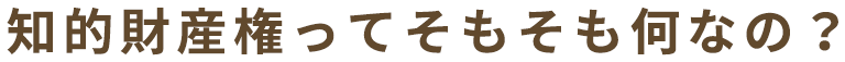 知的財産権ってそもそも何なの？